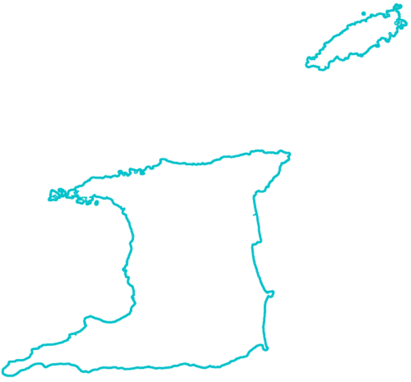 Trinidad & Tobago Outline Map